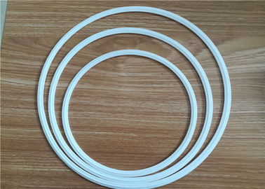 Saf PTFE Düz Pul Yedekleme Halkası / Mekanik Beyaz Teflon Conta Halka Pompa Parçaları